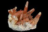 Natural, Red Quartz Crystal Cluster - Morocco #128066-1